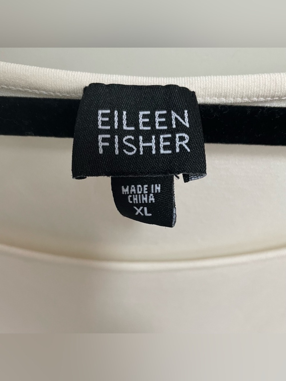 Eileen Fisher 100% Silk Cream Neutral Scoop Neck Tank Top Layering Summer Staple - Picture 2 of 8